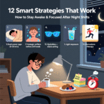 how to stay awake and focused during study after night shifts