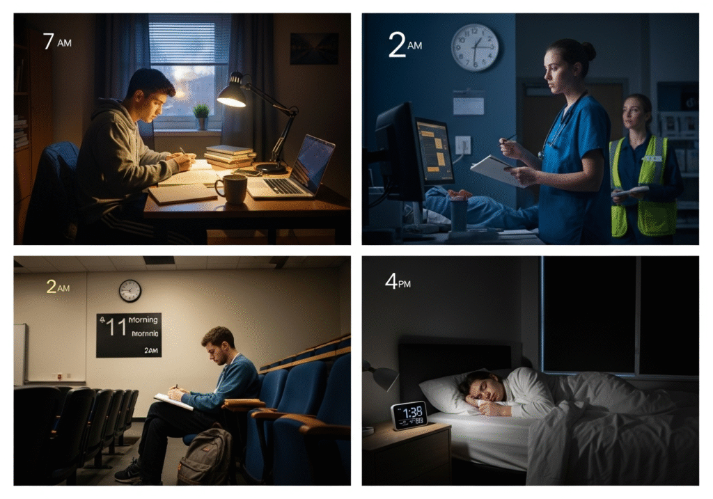 study schedule for night-shift college students